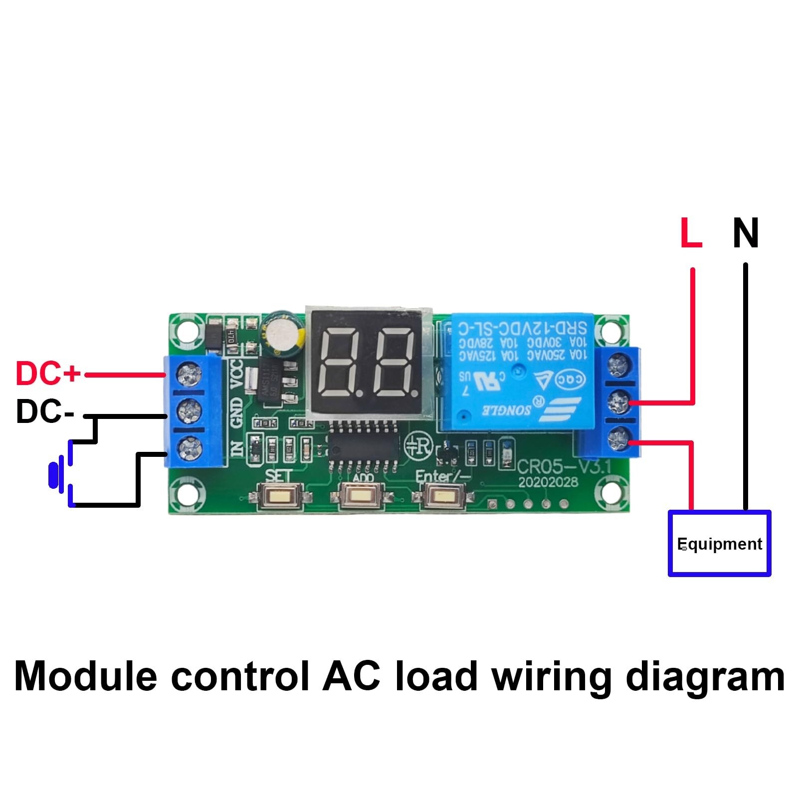 DC 12V Timer Relay Delay Module with Digital LED Display, Time Delay Turn Off...