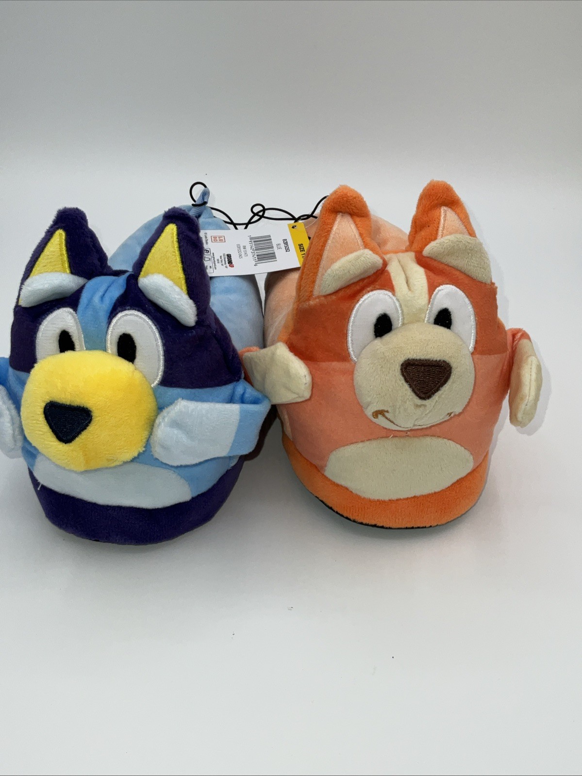 Bluey Bingo Slippers Boys Girls Disney Kids Size 11/12 Plush 3D Head Dog