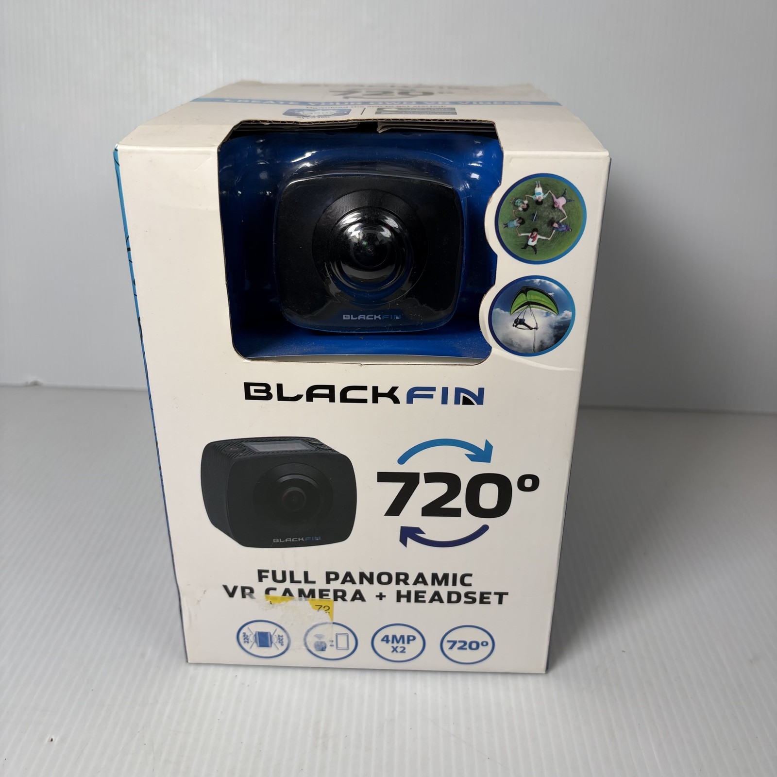 BLACKFIN 720° Full Panoramic VR Camera + Headset Kit 4MP CMOS x2 Micro USB