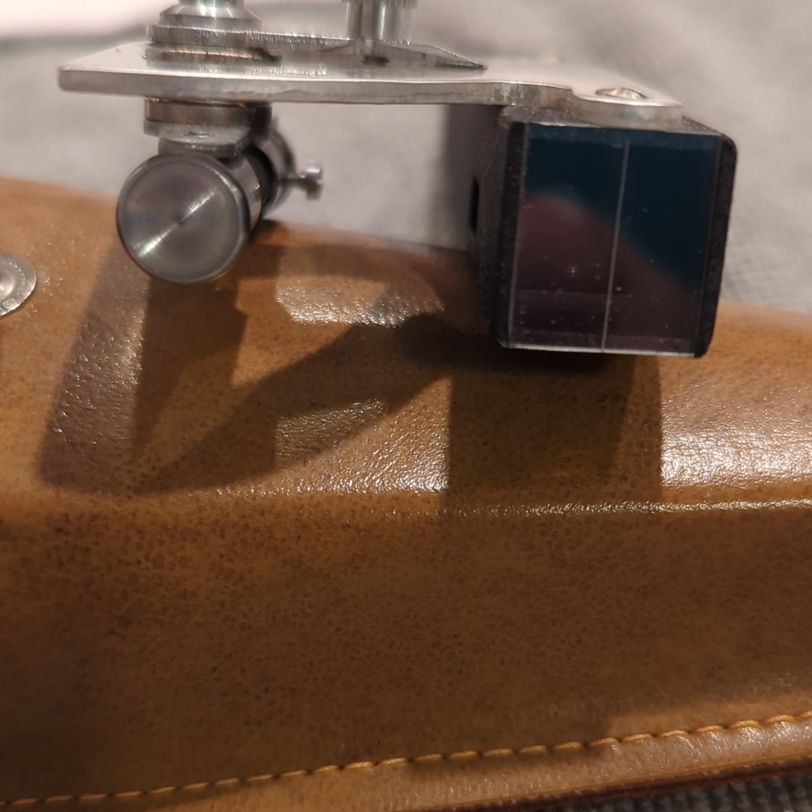 Vintage Brookstone Abney Level with leather sheath