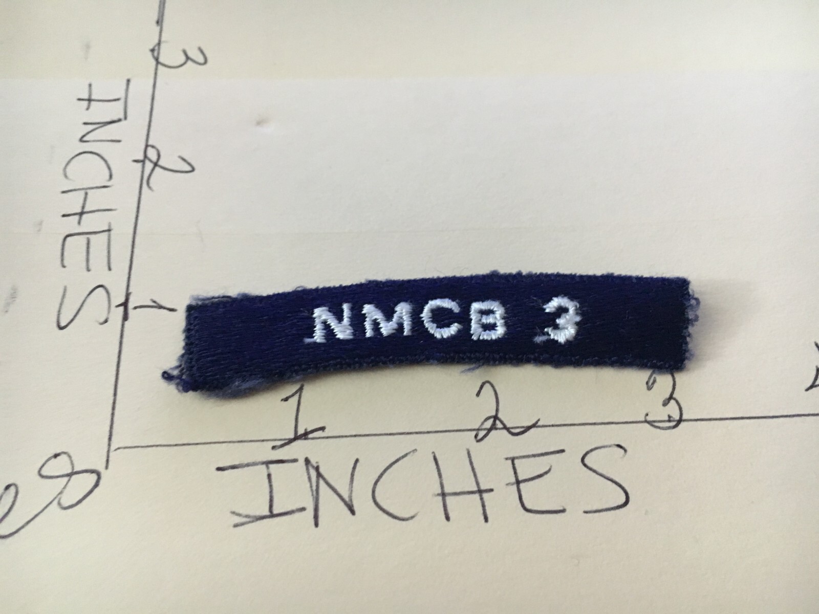 US NAVY SHOULDER STRIP TAB rocker Patch 11/5/24 NMCB 3