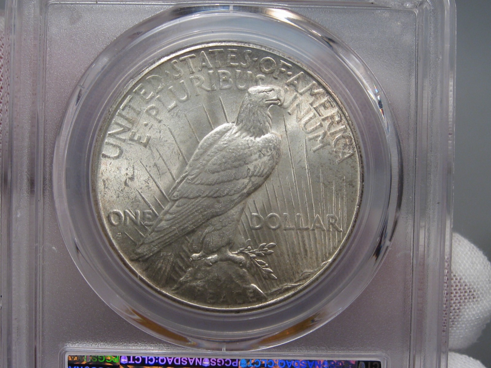 BU 1926-s Silver PEACE Dollar. PCGS MS63.