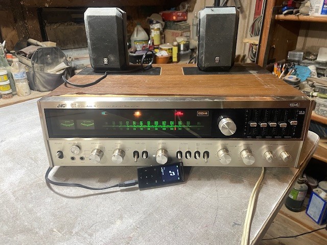 1970's JVC 4VR-5446 FM-AM 4 Channel Stereo Receiver, Working At Cost Shipping