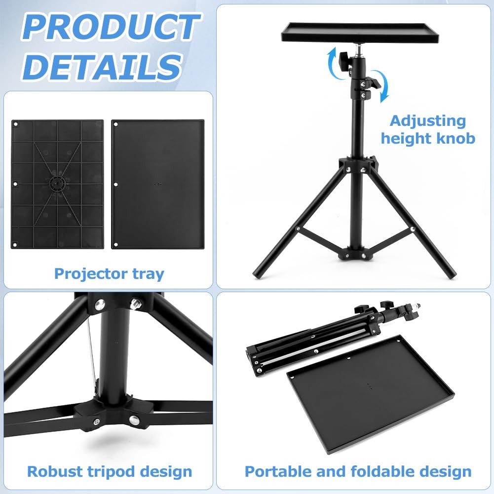 Projector Tripod Stand Portable Laptop DJ Equipment Studio Mount Adjustable