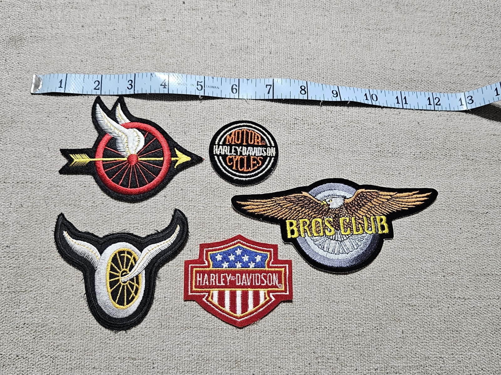 Harley Davidson Biker Patch Lot Of 6 Vintage Never Used Embroidered Motorcycle
