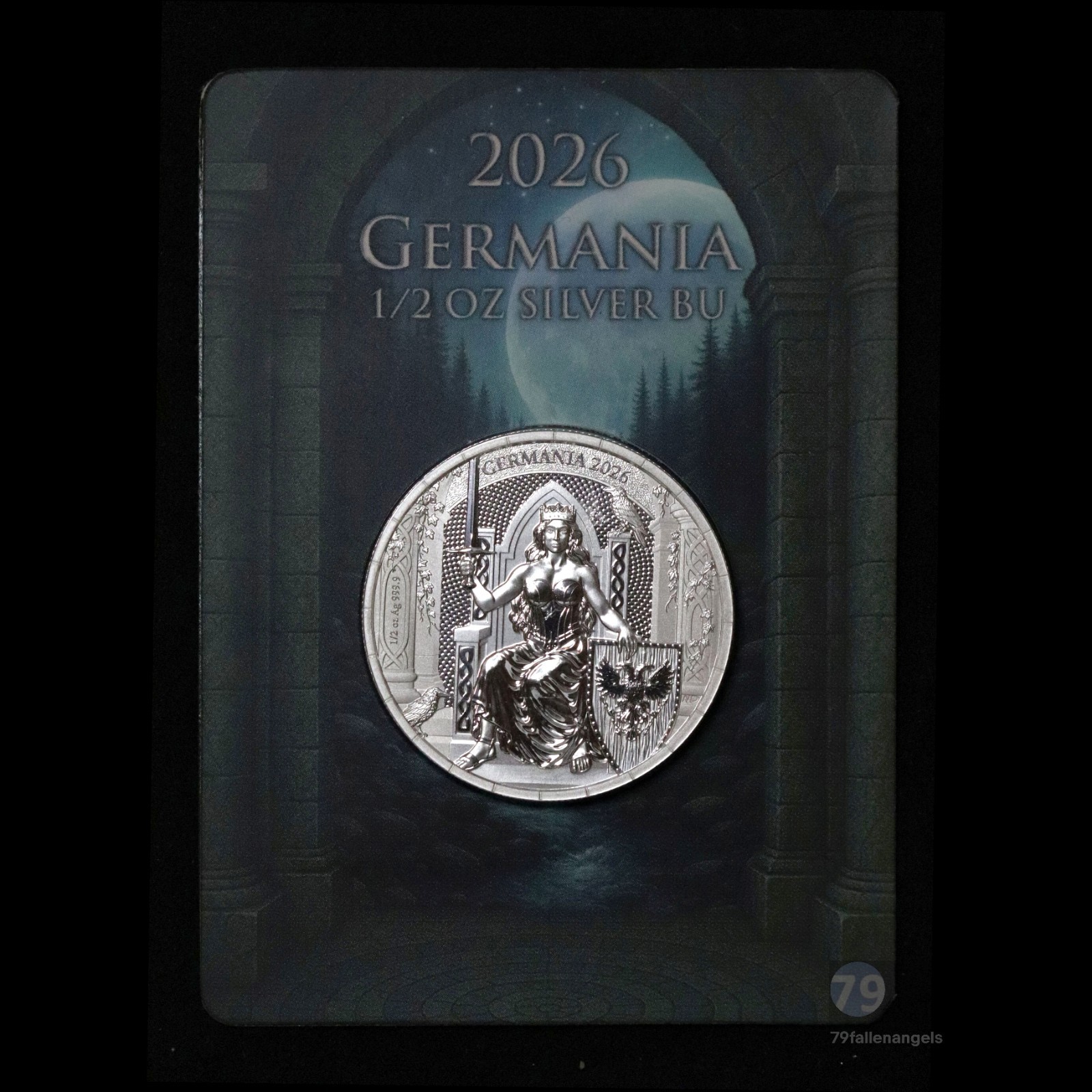 2026 Germania Mint Silver 1/2 (0.5) oz Coin 4 Mark (In Coincard Assay)
