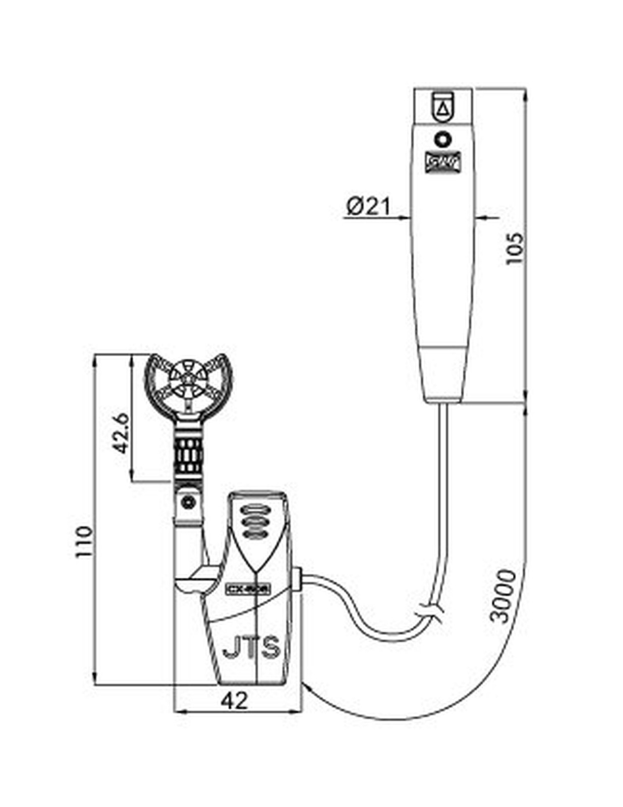 JTS CX-506 Instrument Condenser Microphone, Cardioid