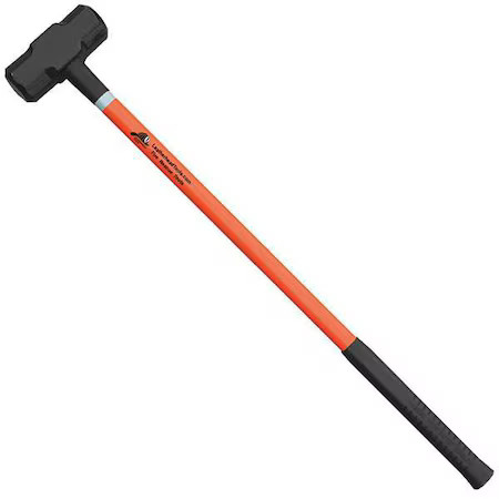 Leatherhead Tools Slo-10-36 Sledge Hammer, 36" Orange Fiberglass Handle, 10 Lb.