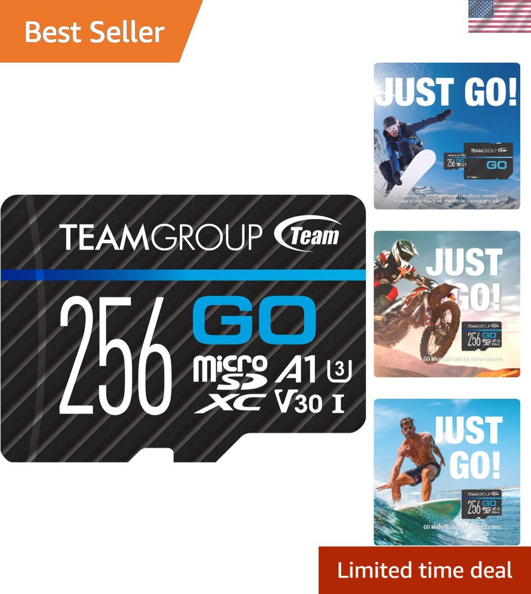 Eco-Friendly 256GB High-Speed MicroSD Card - Ideal for Outdoor Vlogs & Sports