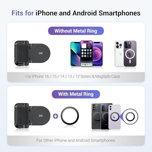 Magnetic Phone Camera Grip Handle with Wireless Shutter Remote, Magsafe Black