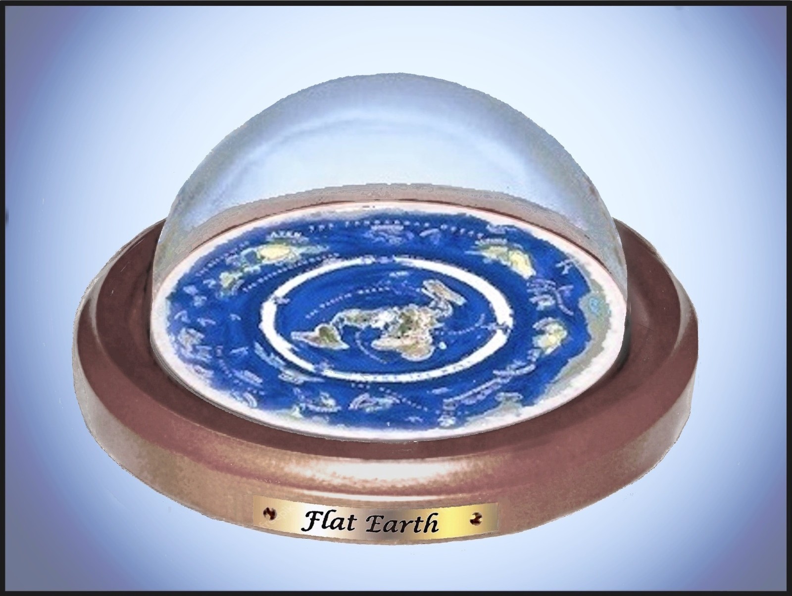 Flat Earth Map Dome Display Model - Hidden Realms Beyond The Ice Wall