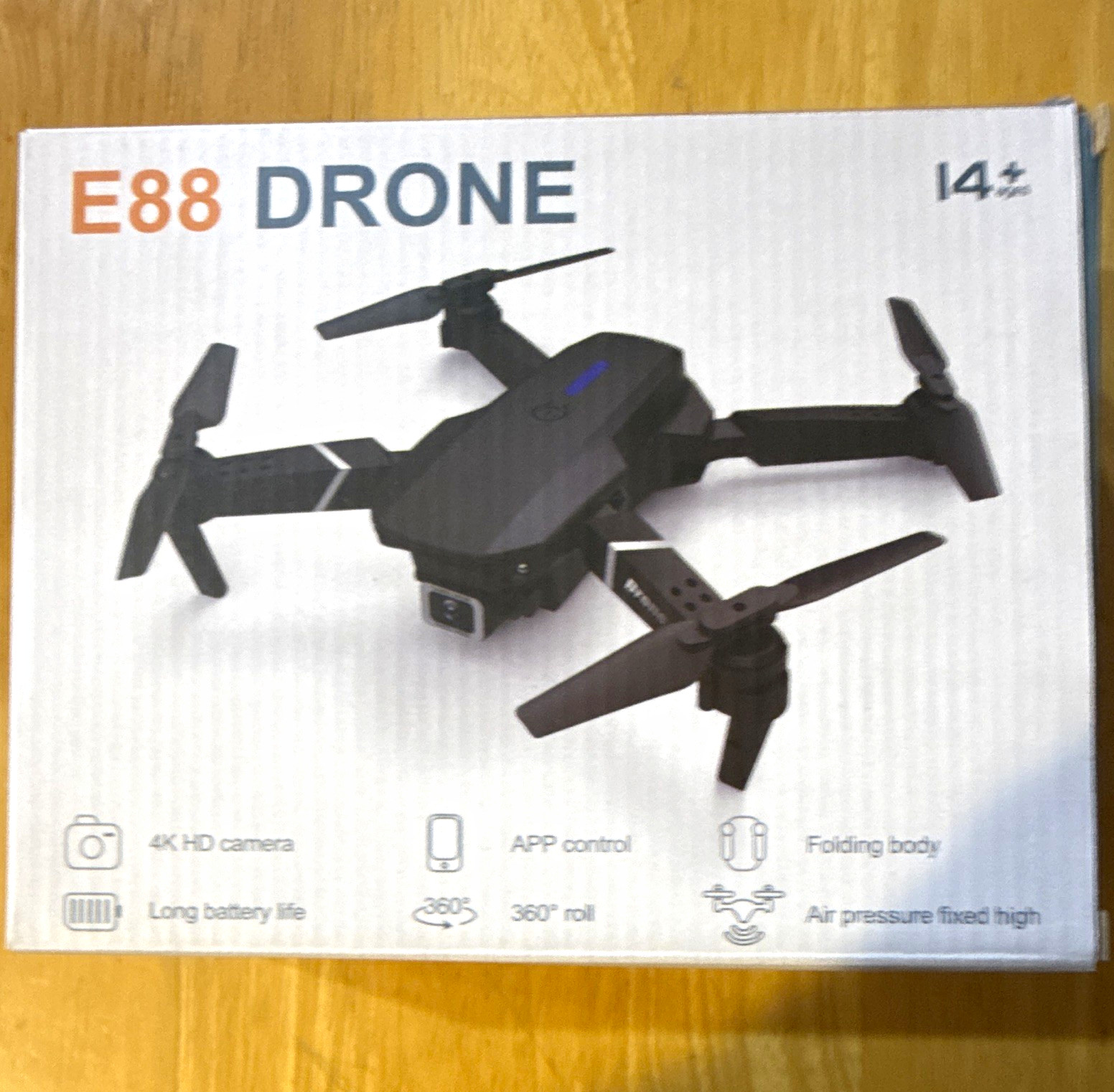 E88 Ready to Fly Folding Drone 4K HD Camera 360 Roll App Control Long Battery