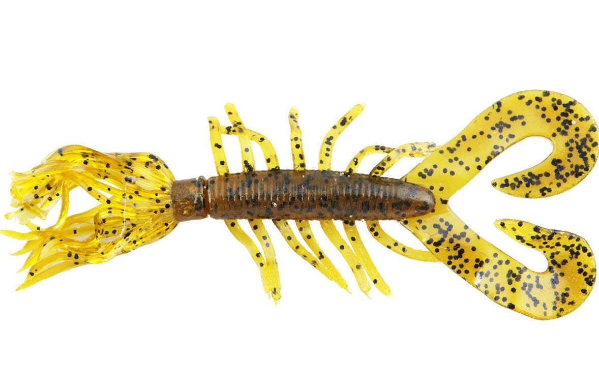 Arkie CG910-10 Salt Impregnated Crawlin Grubs Laminated Black Red Shad