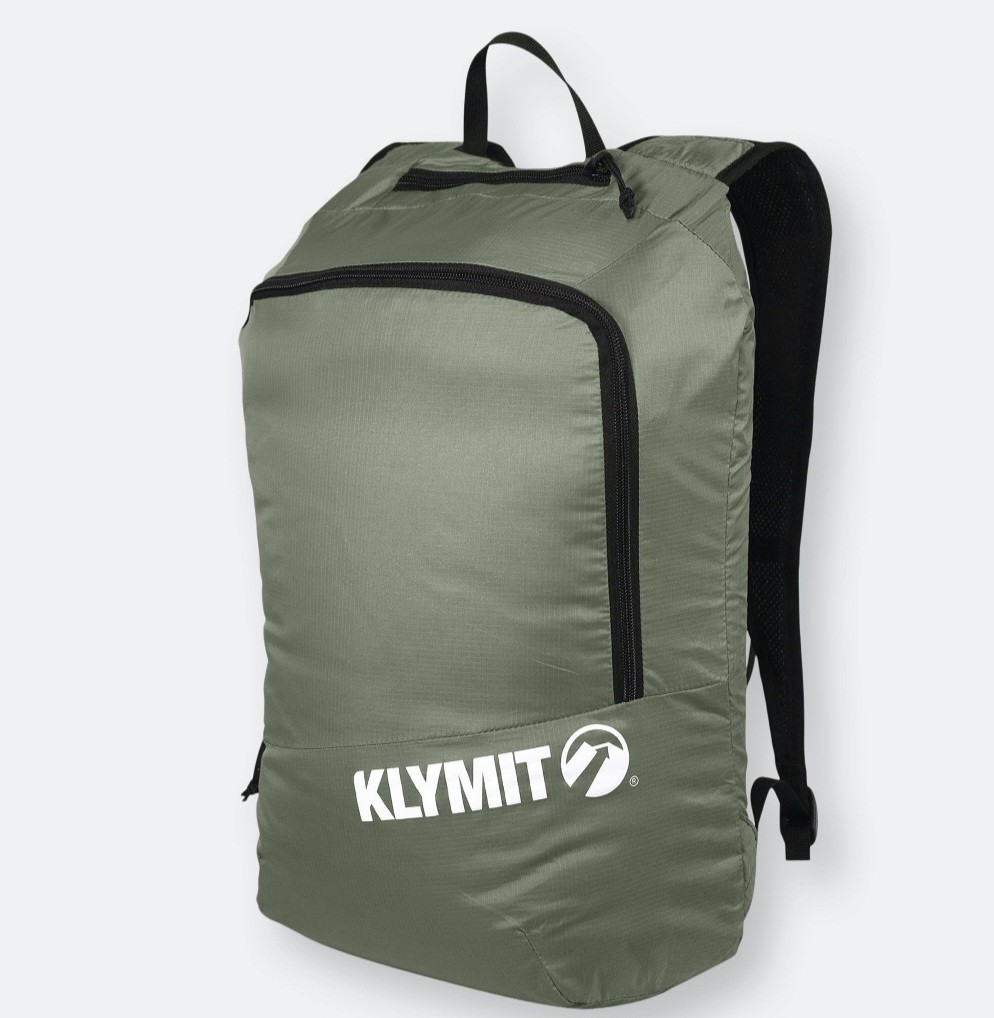 Klymit Day Pack, Lightweight Water Resistant Day Hiking Backpack, Green, 20 L