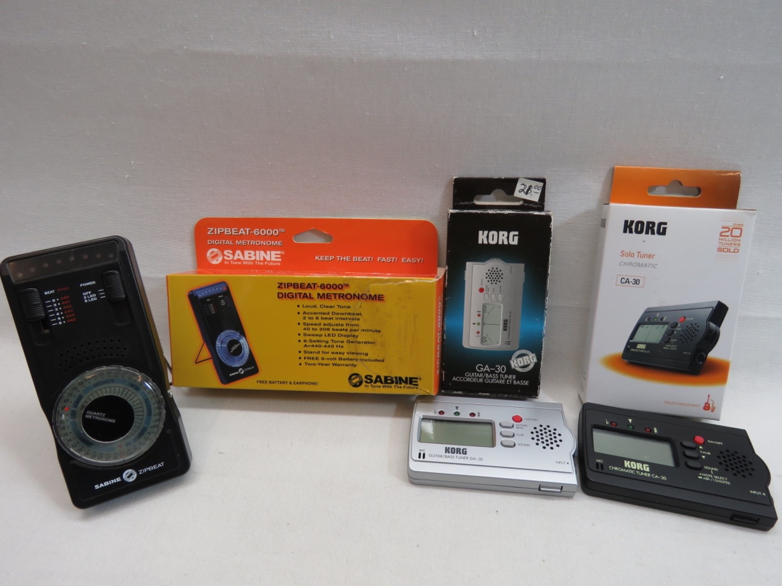 Korg Solo & GA-30 Guitar/Bass Tuner - Sabine Zip-Beat 6000 Digital Metronome