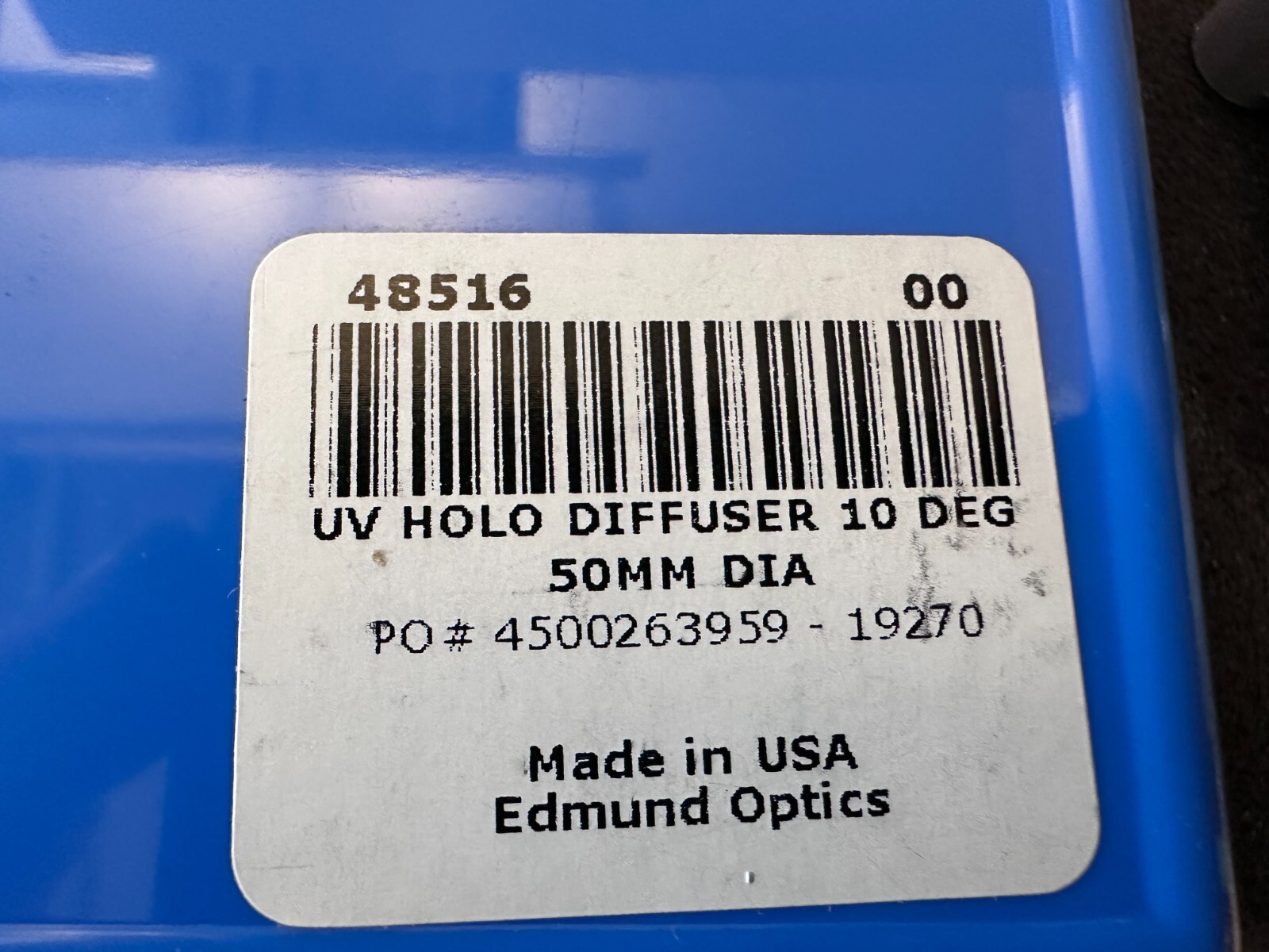Edmund Optics 48516 50mm UV Holo Diffuser 10 DEG w/Mount