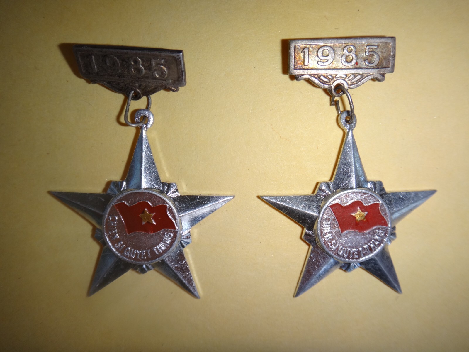 2 Vietnam VC Medals "Chien Si Quyet Thang" RESOLVE-TO-WIN SOLDIER Year 1985