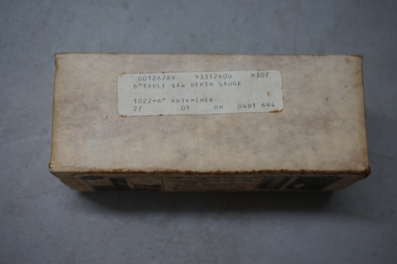 VTG Kwik-Check 6" BLACK CHERRY Table Saw Depth Gauge, NOS!!