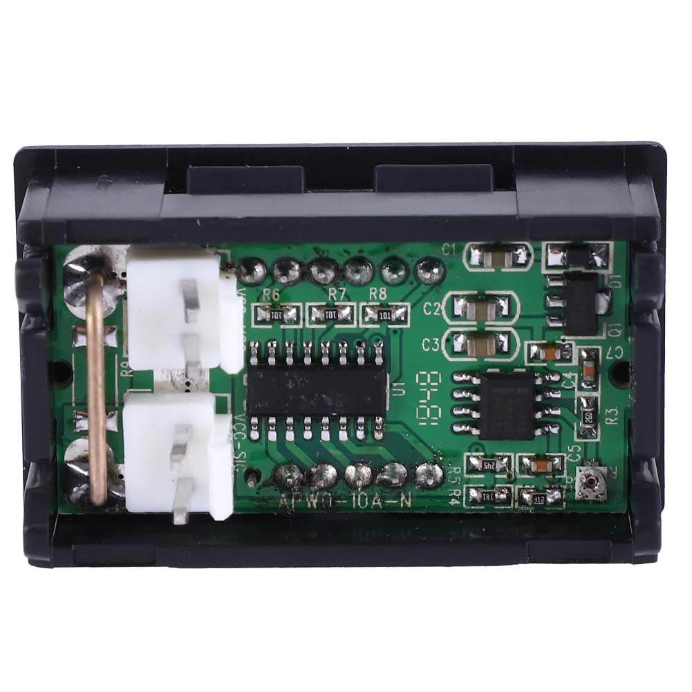 0.56 In Two Cable Digital DC Current Display Panel 0-10A Ammeter Accessory Part