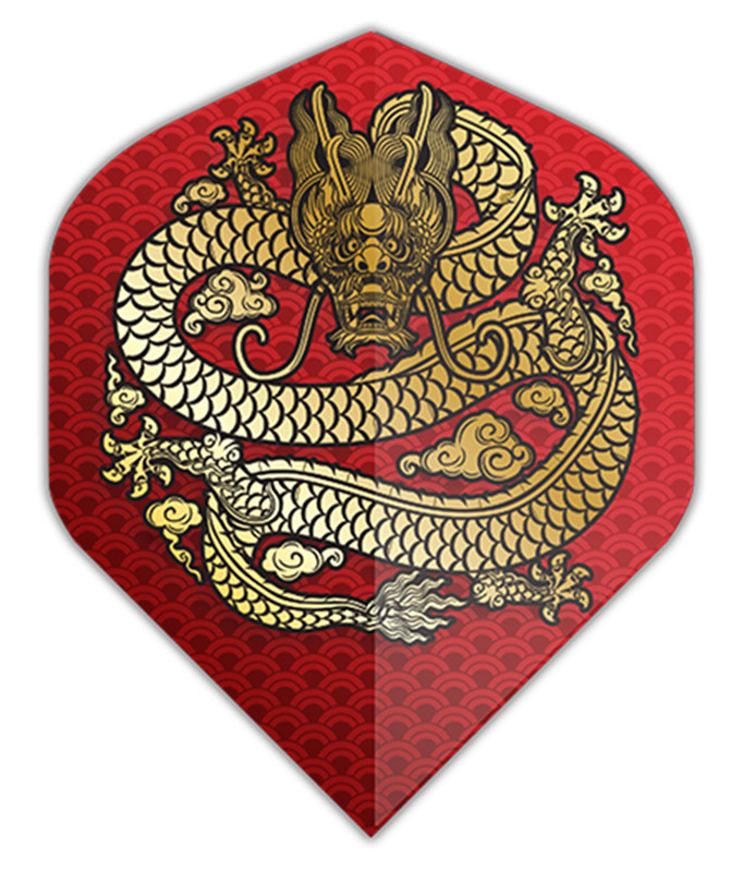 PENTATHLON Red Dragon Standard Dart Flights  100 Micron - 5 sets (15 flights)