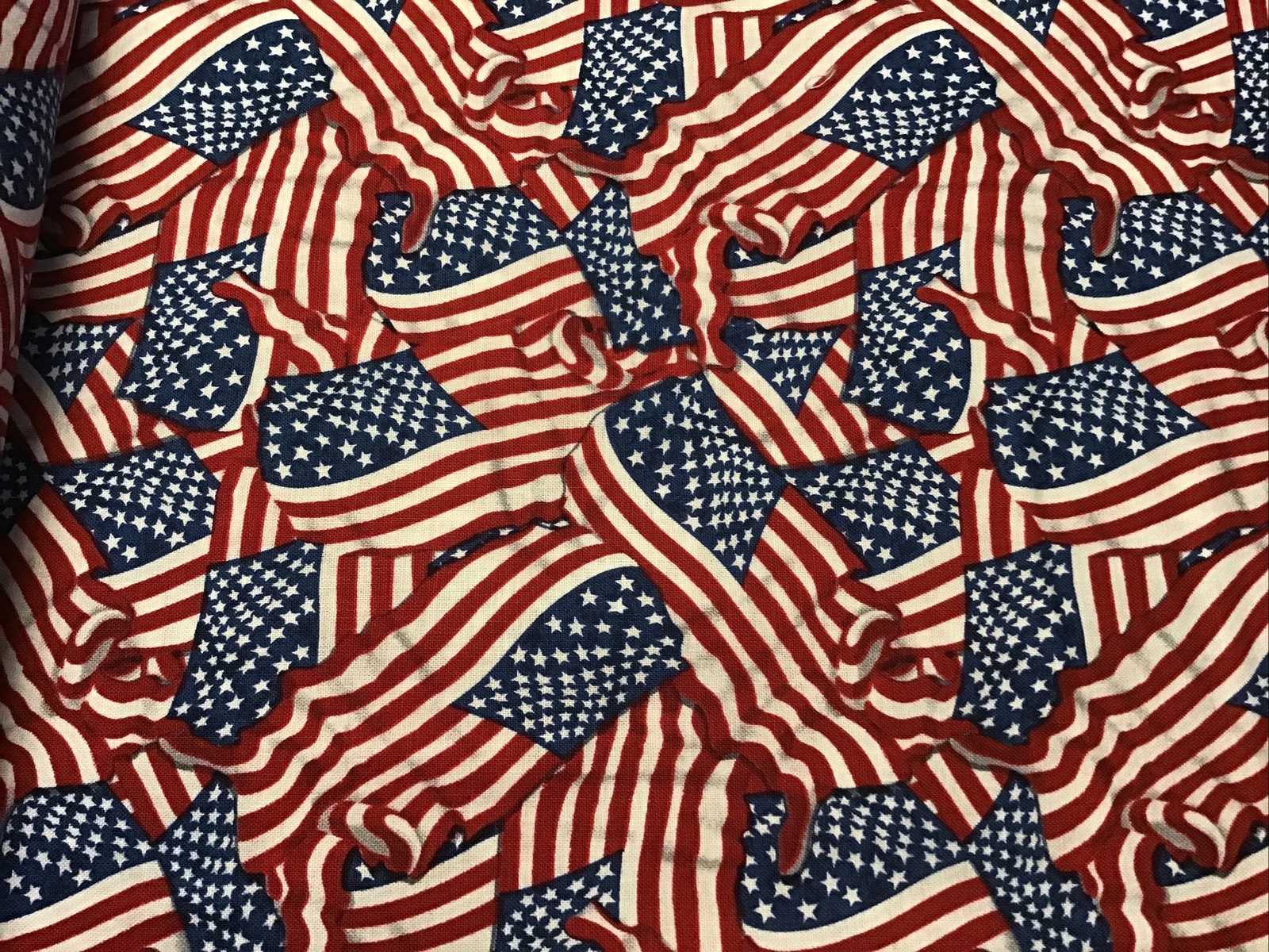 Fabric American Flags 2042, sold by the yard