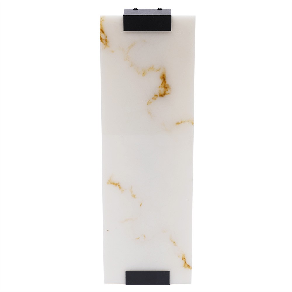 Marble Wall Light Hand Carved Alabaster Rectangular Sconce LED Indoor Wall Lamp