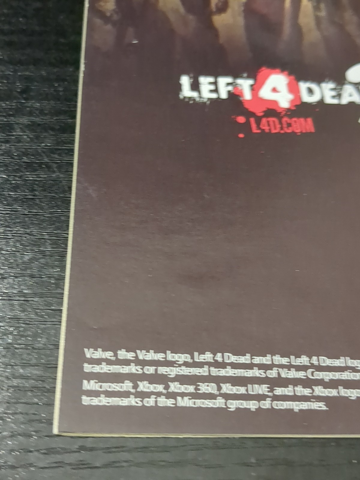 Left 4 Dead 2 360 Original Booklet Manual ONLY Guide Instruction Authentic OEM