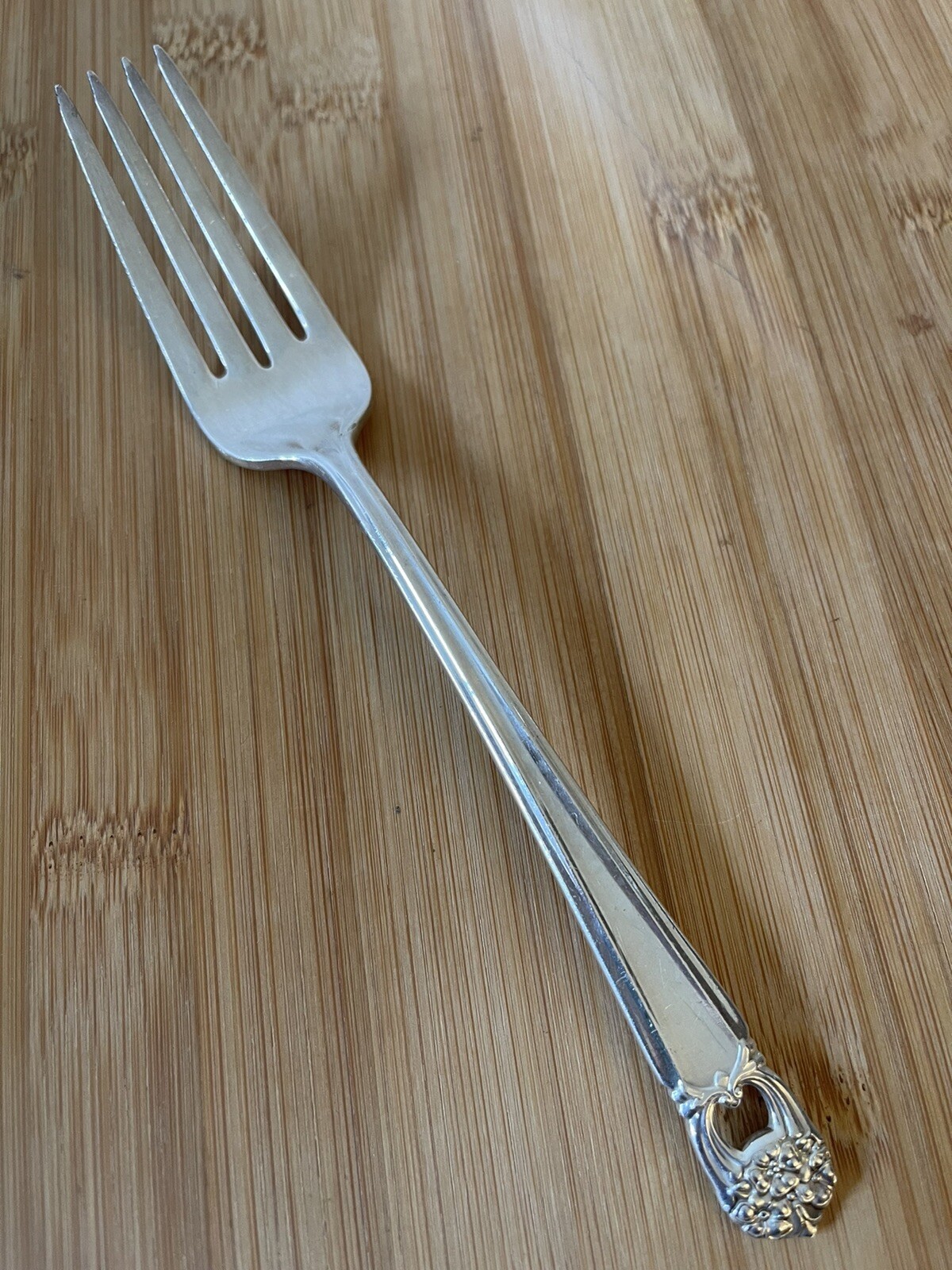 1847 Rogers Bros IS Silverplate Pierced ETERNALLY YOURS Dinner Fork 7 3/8"
