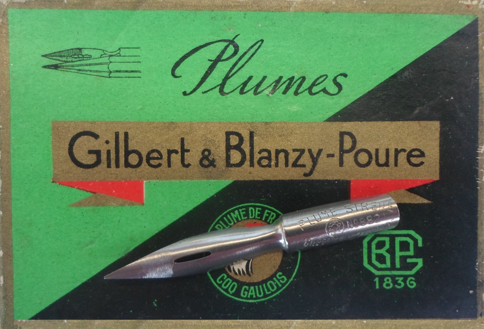 12 vintage Gilbert & Blanzy-Poure Plume Sirene no.882 nibs