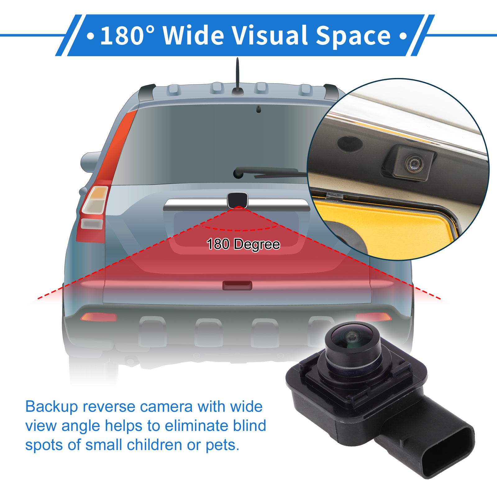 Rear View Camera Backup Reverse Camera 120-180 Degree for Ford Explorer 16-19