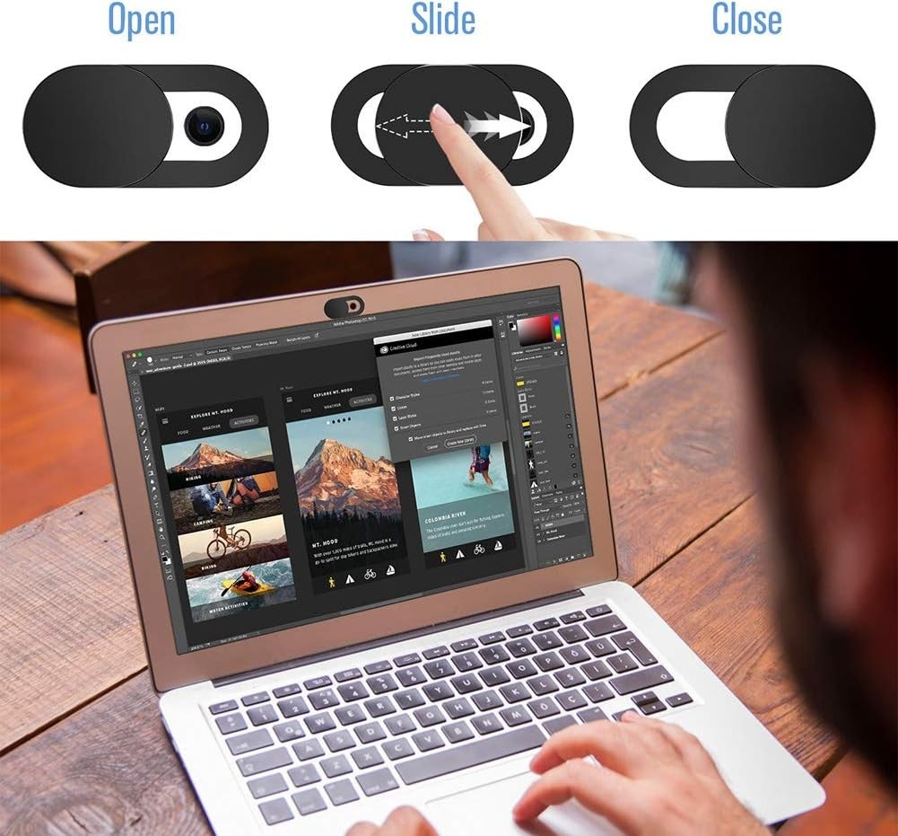 Webcam Cover Slide,[6 Pack] Ultra-Thin Laptop Web Camera Cover Compatible wit...