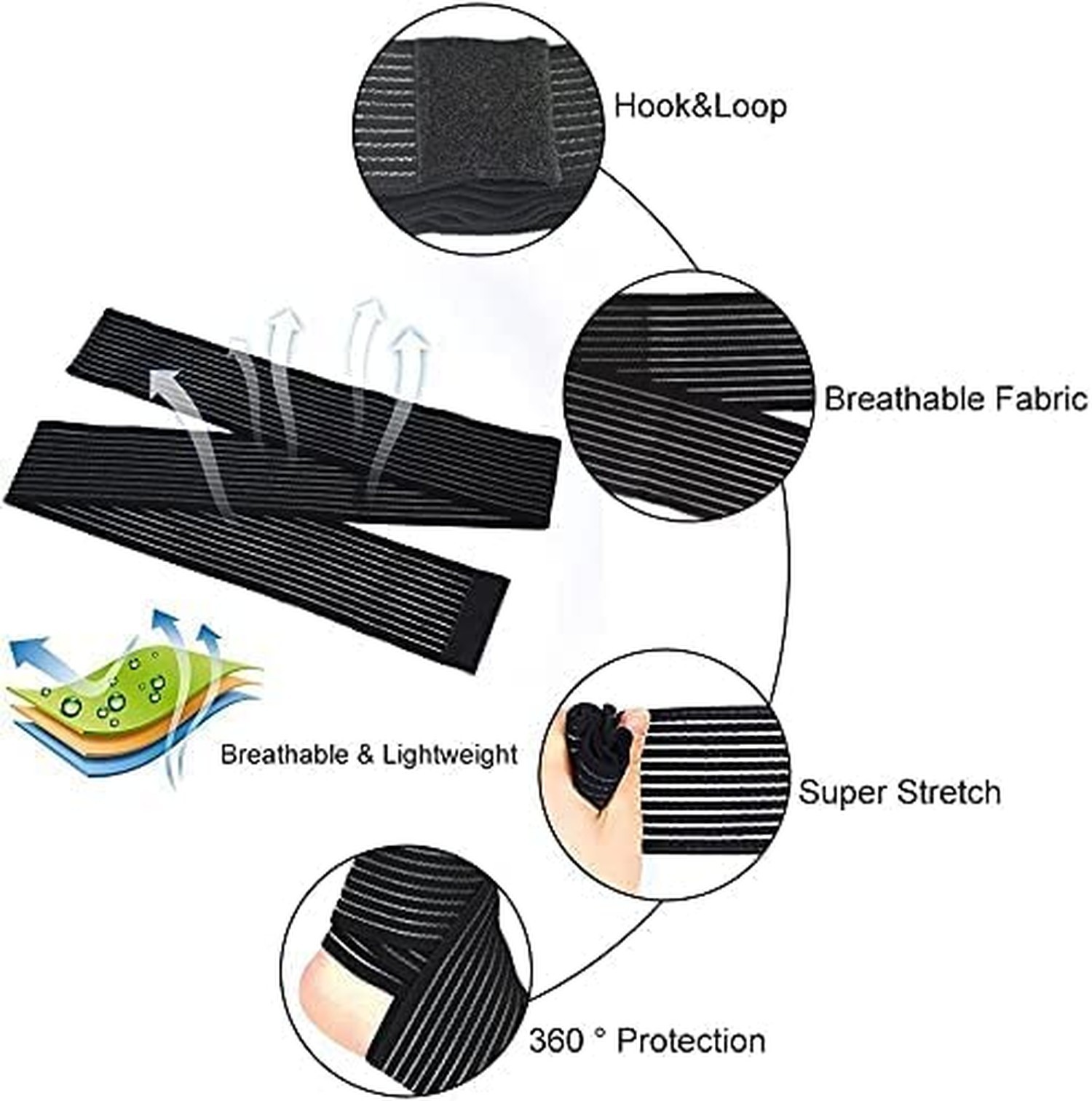 Elastic Lower Leg Calf Compression Support Bandage Sleeve Wrap for Women and ...