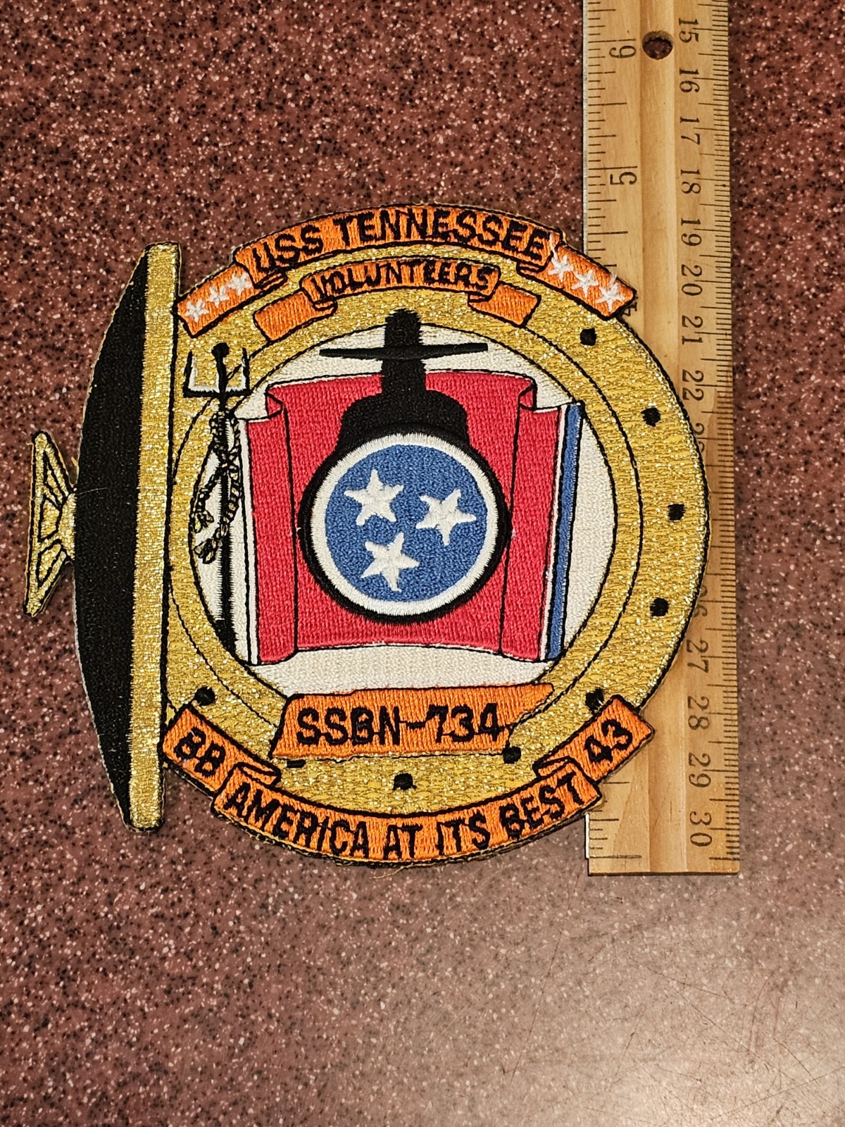 1960s 70s Vietnam Cold War Navy USN SSBN-734 Tennesse Submarine 5" Patch L@@K!!!