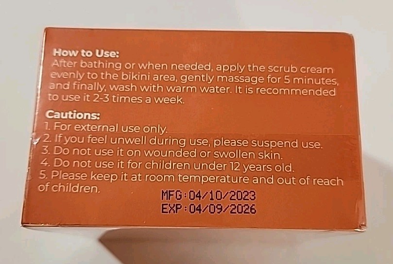 NEW SEALED CIZ Bikini Exfoliating Scrub 100% Natural Formula Soft 8.81oz Skincar