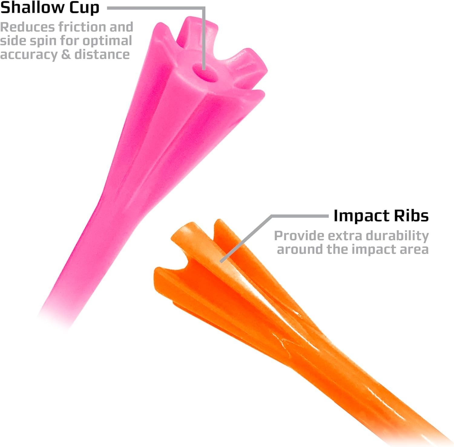 Callaway Performance Plastic Golf Tees (30 Pack) - 2.75 Inch, Neon Mix