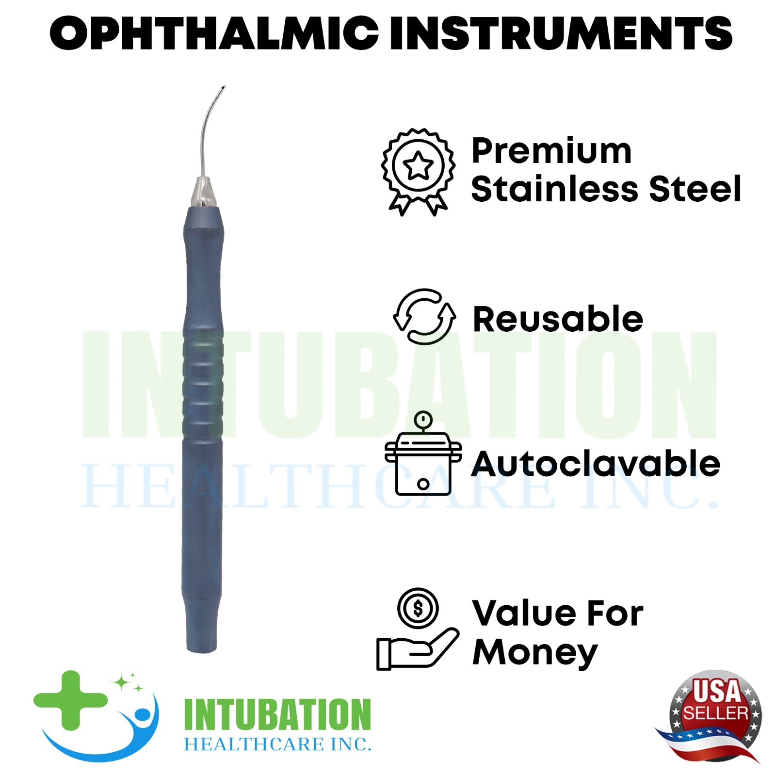 Irrigating Handpiece Conical 2x 0.5mm Titanium Tip Ophthalmic Eye Instruments