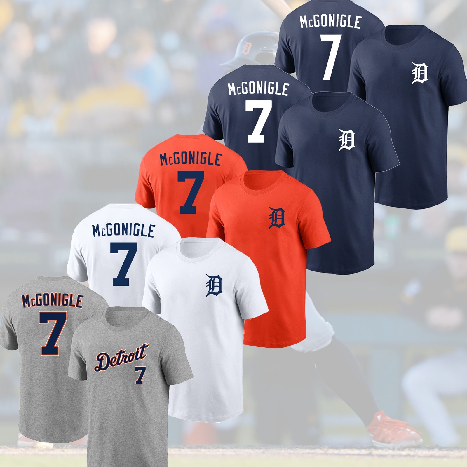 NEW HOT! Kevin McGonigle #7 Detroit Tigers 2026 Name & Number Fan Gifts
