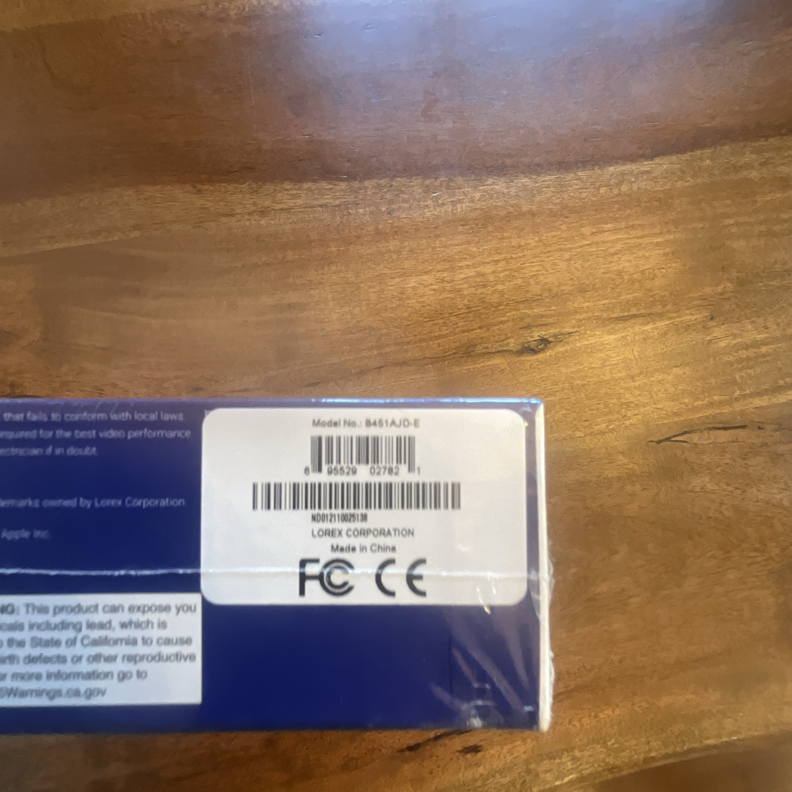 Factory Sealed Lorex 2K QHD Wired Video Doorbell White B451AJD-E
