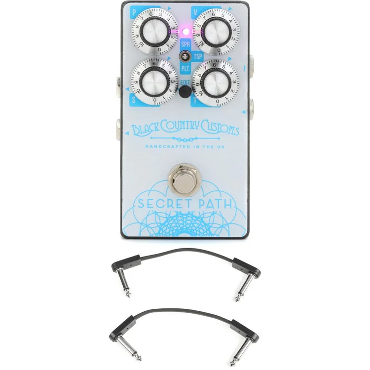 Laney Black Country Customs The Secret Path Reverb Pedal with EBS Patch Cables