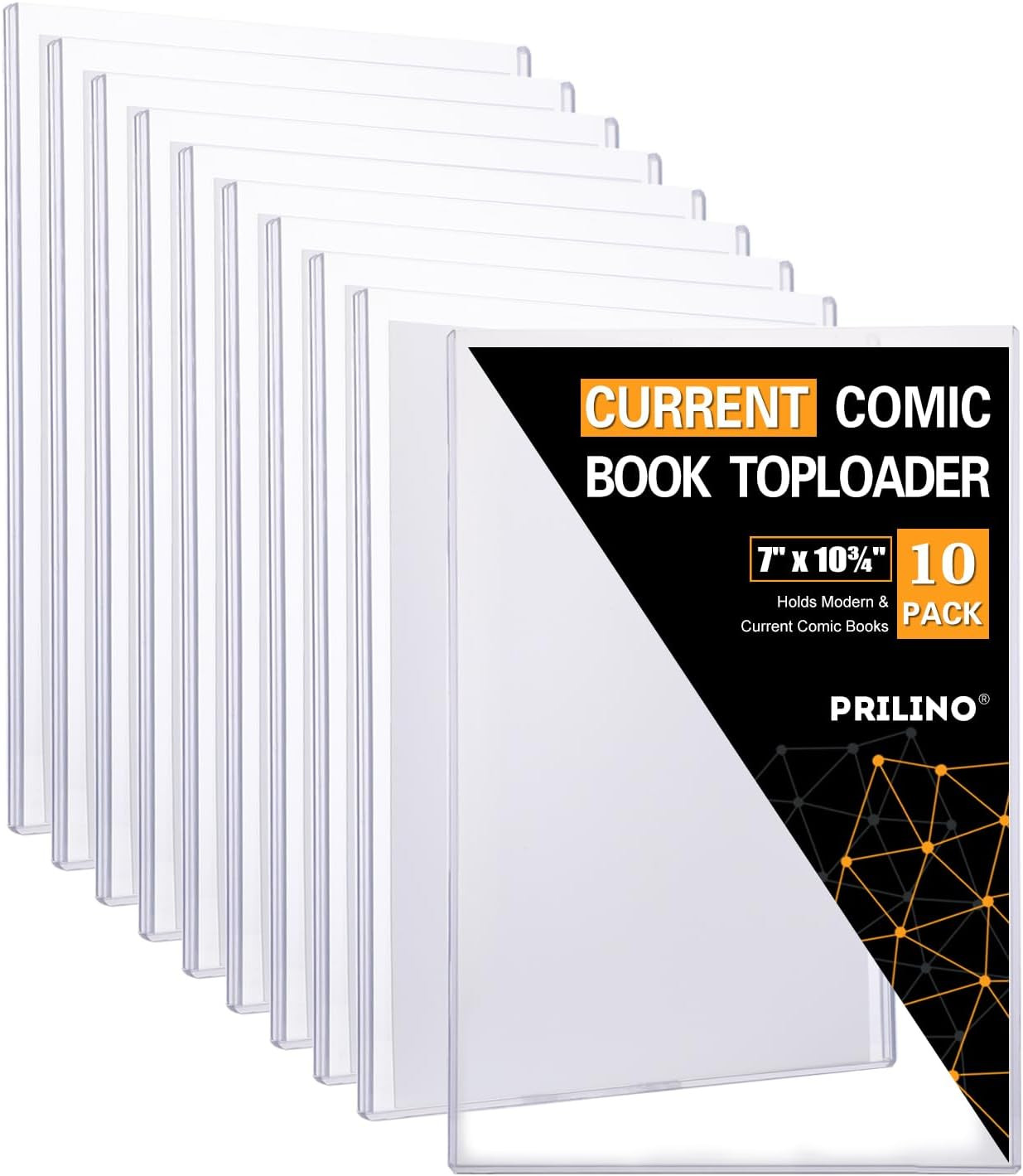 10Ct Current Comic Book Toploaders - Modern Comic Book Top Loaders, Premium PVC