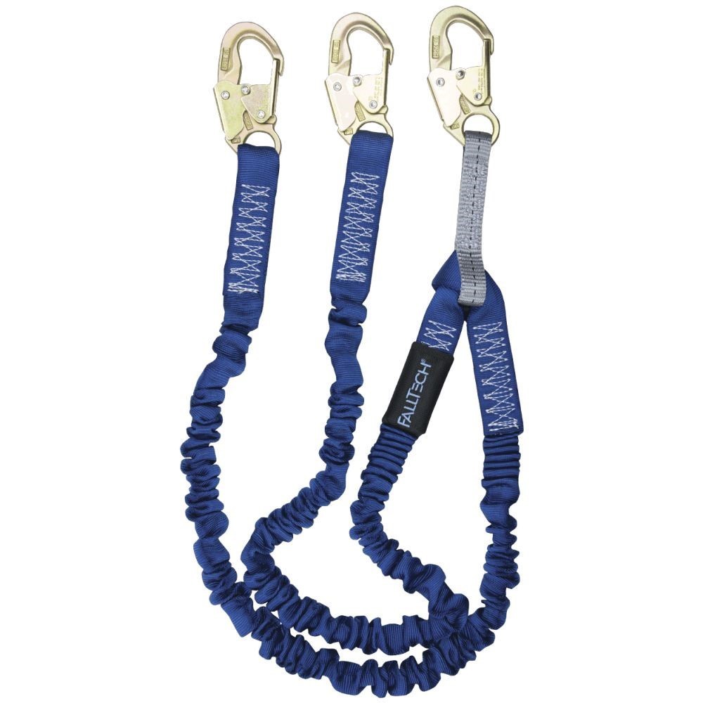Falltech Double Leg 4' to 6' ElasTech Tie-Off Shock Absorbing Lanyard 8242Y