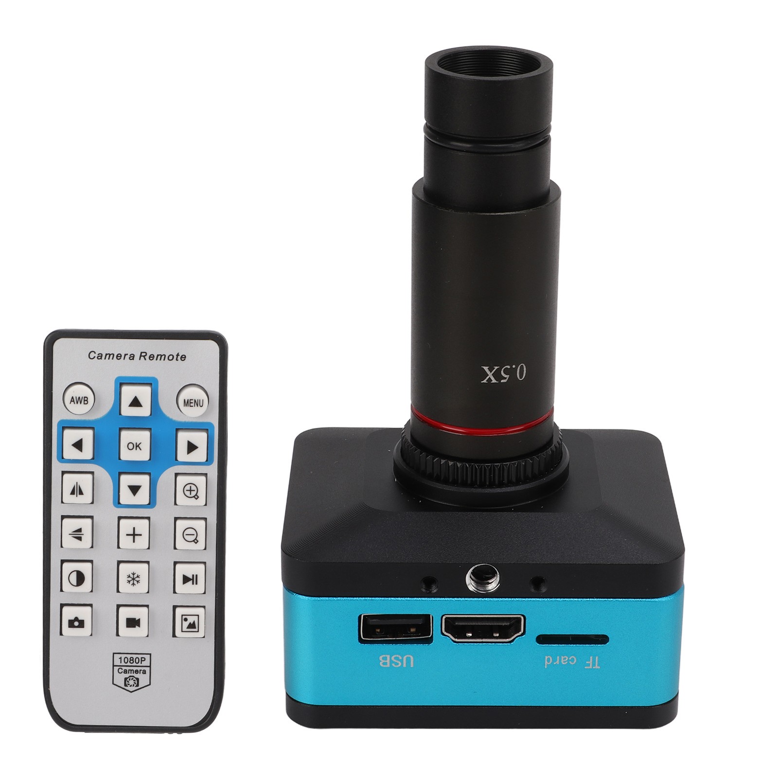 4K 12MP 60FPS Industrial Microscope Camera With 0.5X Lens