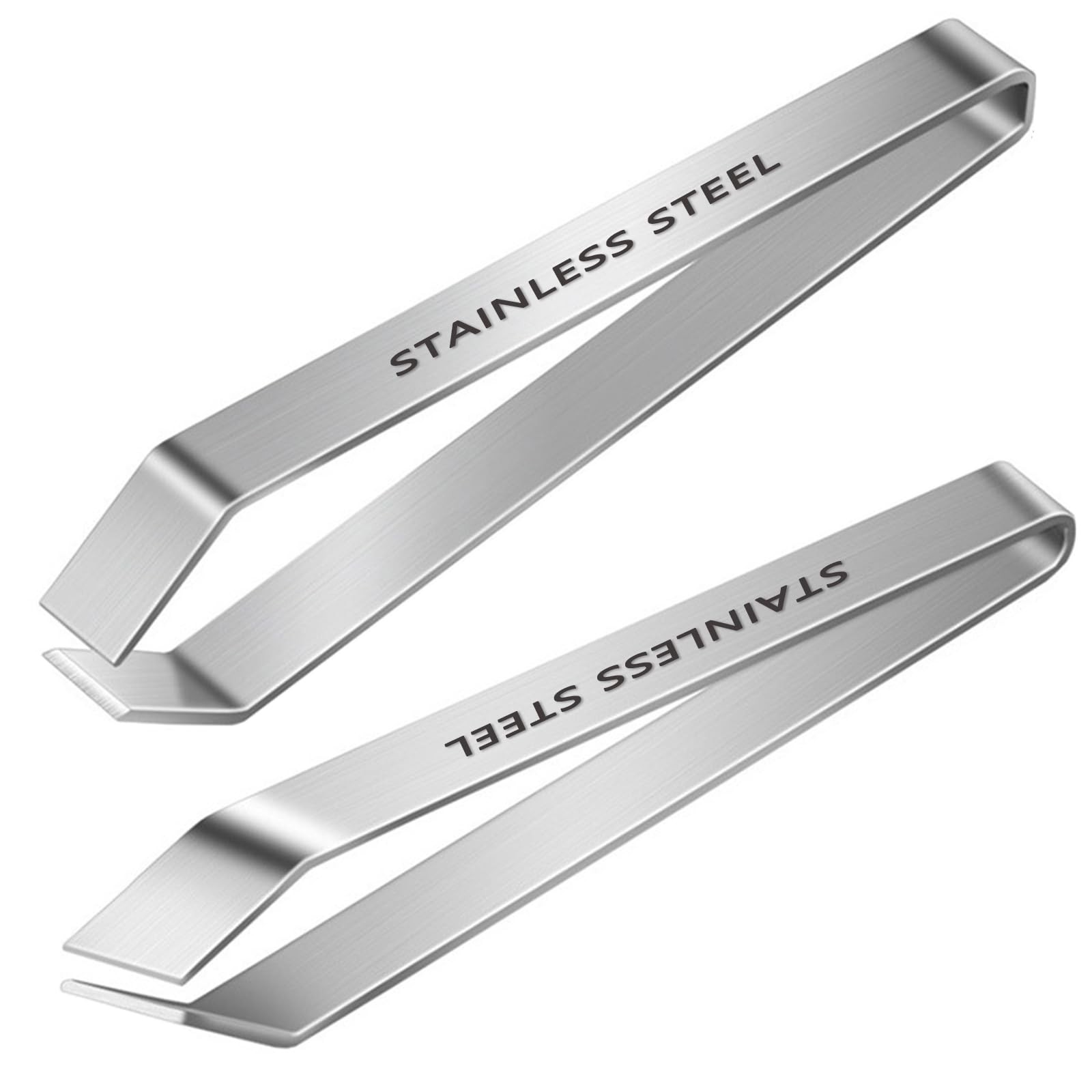 2 Pieces Fish Bone Tweezers,Salmon Tweezers,Stainless Steel 12cm, Silver