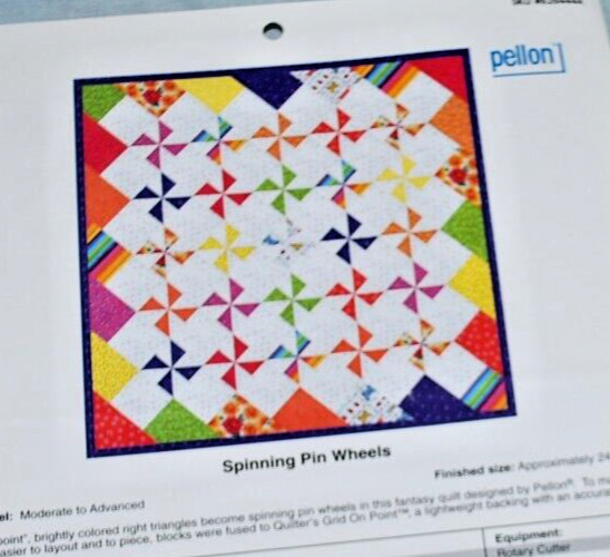 SPINNING PIN WHEELS QUILT PATTERN INSTRUCTIONS Pellon 6264444 Fast FREE US SHIP