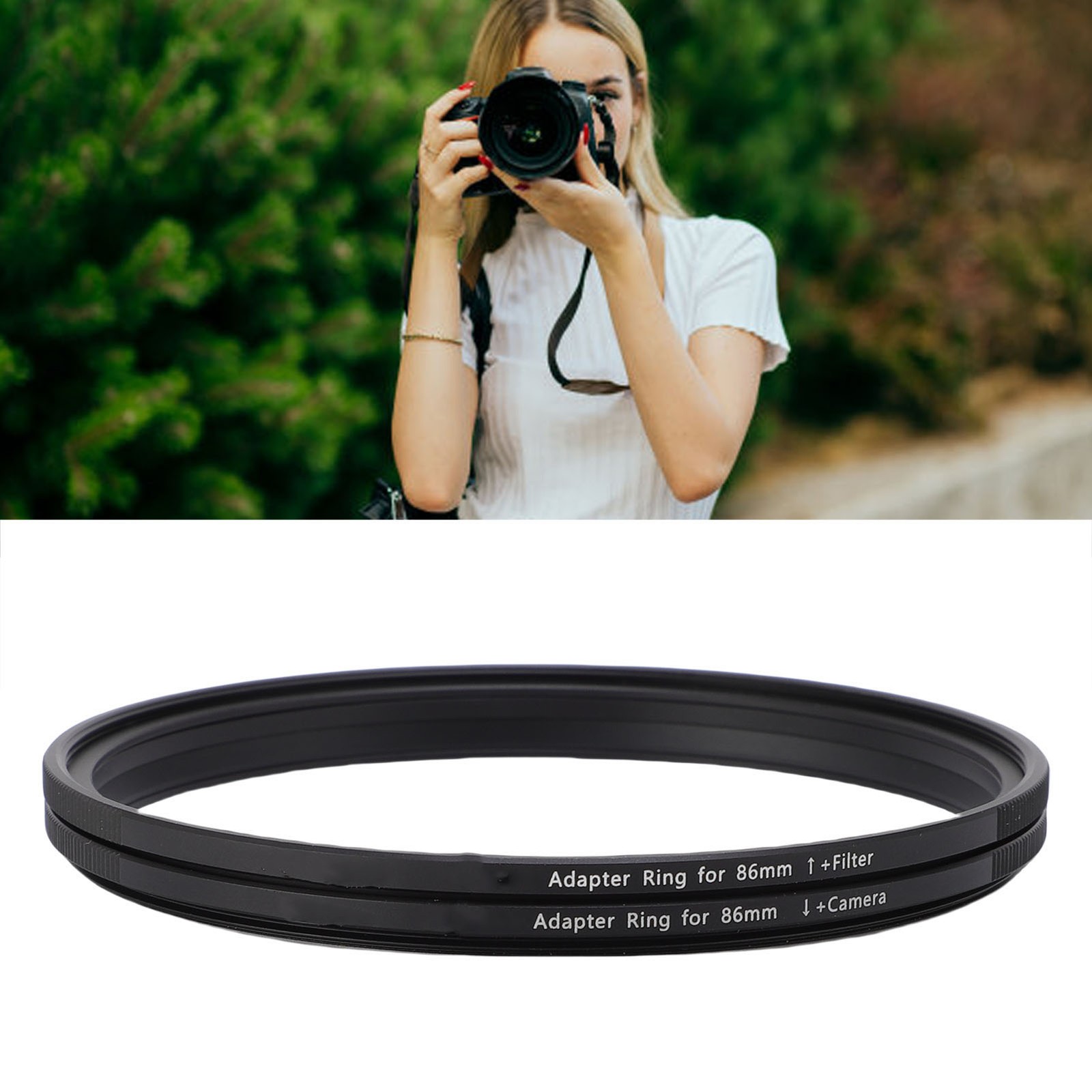 Camera Filter Adapter Ri-ng 86mm to 86mm Lens Conversion Ri-ng Convert Thread NM