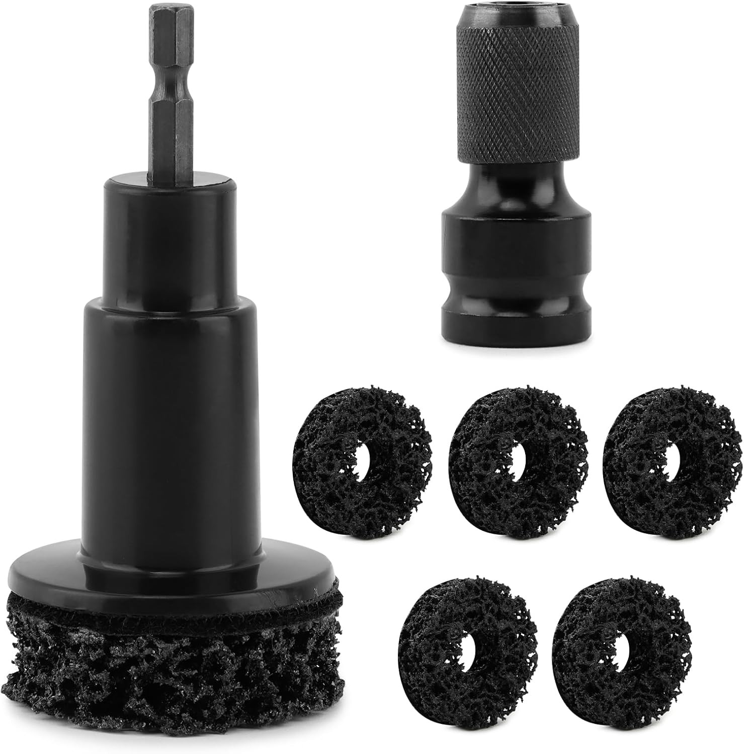 Wheel Hub Cleaning Kit, Brake Hu-B Rus-T Removal Tool Includes 1 Conversion Head