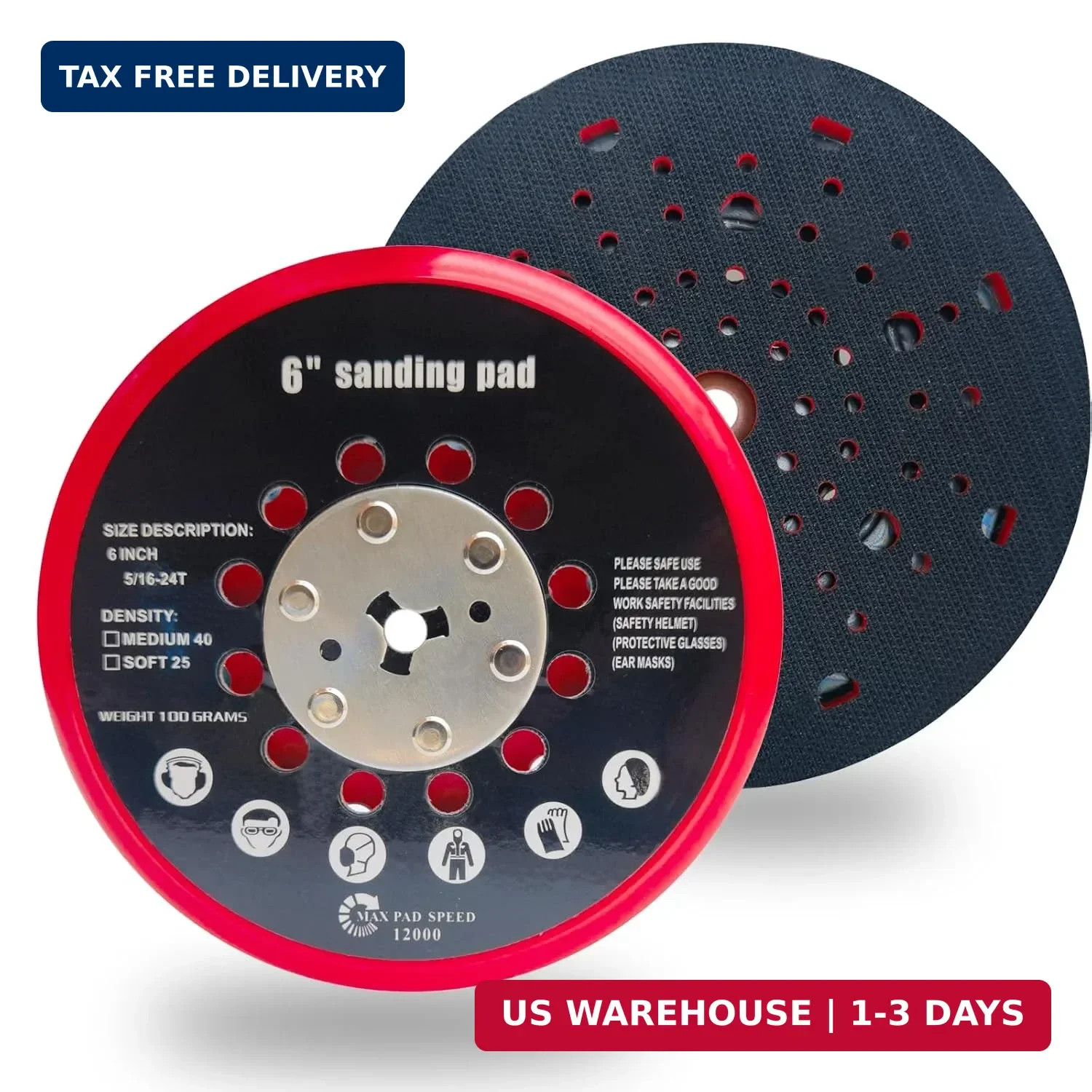 6 Inch Replacement Sander Pad for Bosch GET75-6N Sander - 6" Hook and Loop Sandi