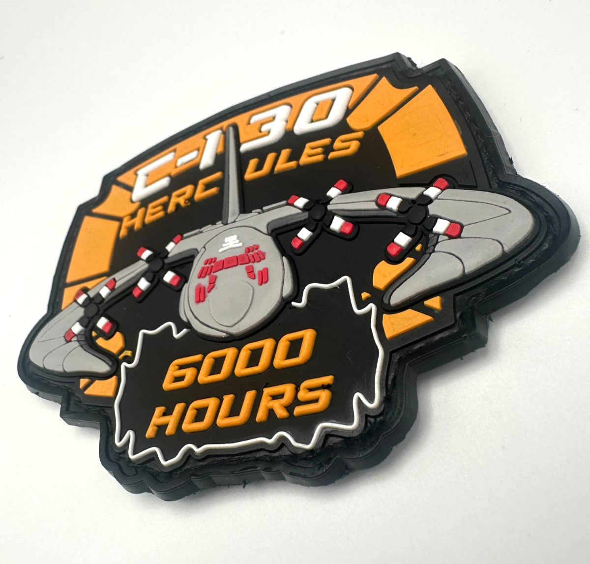 C-130 / 6000 HOURS SHOULDER PATCH -HIGH QUALITY PVC