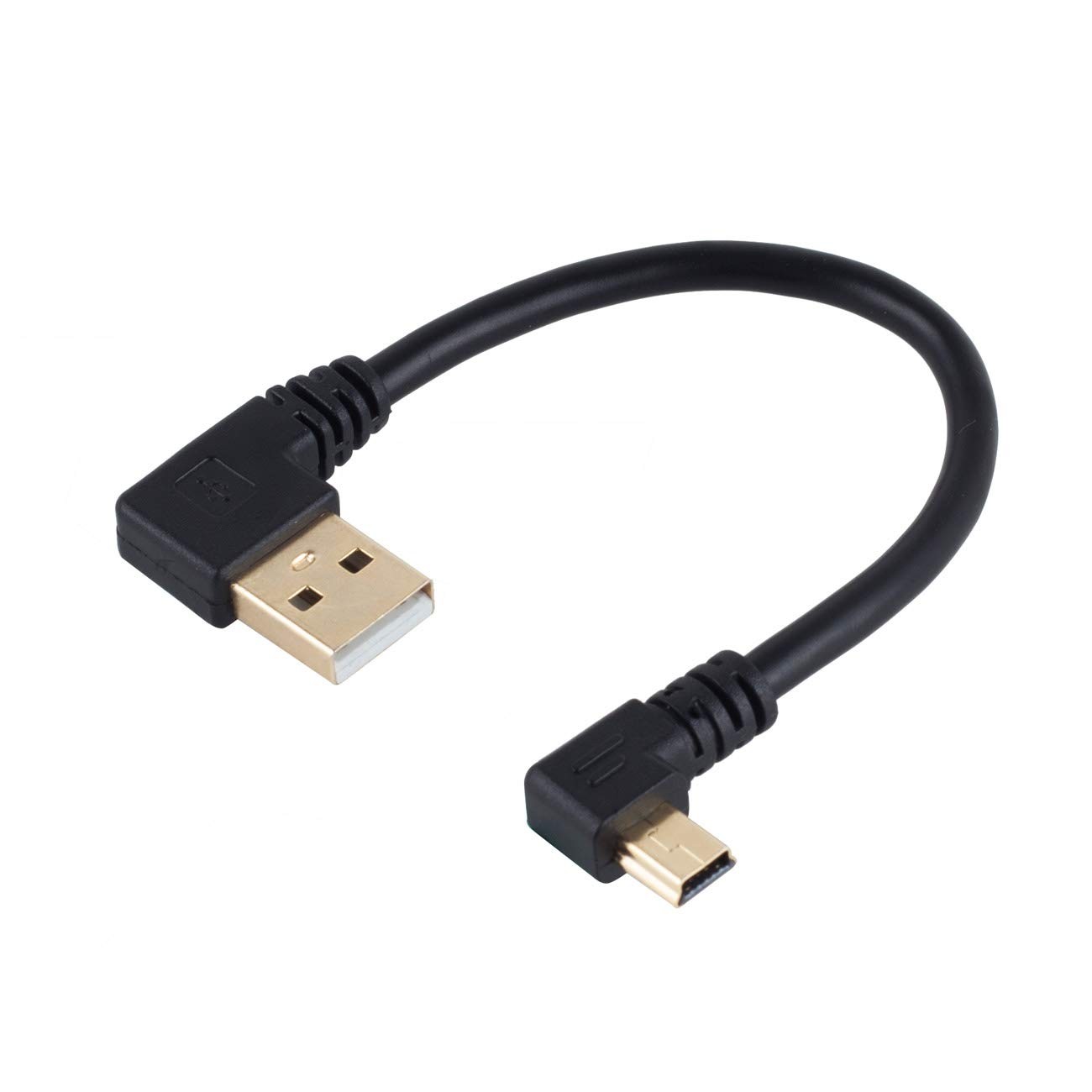 Short Mini Usb Cable Type A 2.0 To 5 Pin Mini Usb Cord Right Angle Data Charging