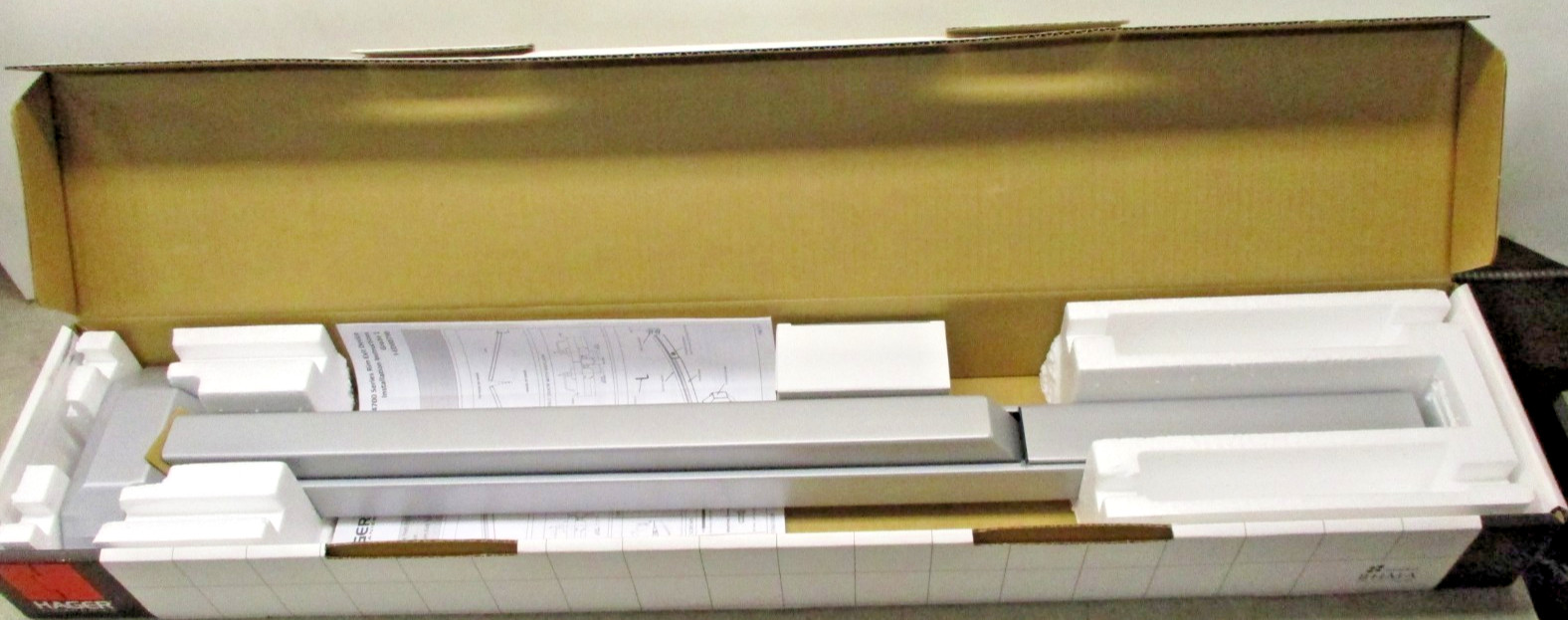 New Hager 4701 RIM 36” Aluminum Finish Door Exit Push Bar